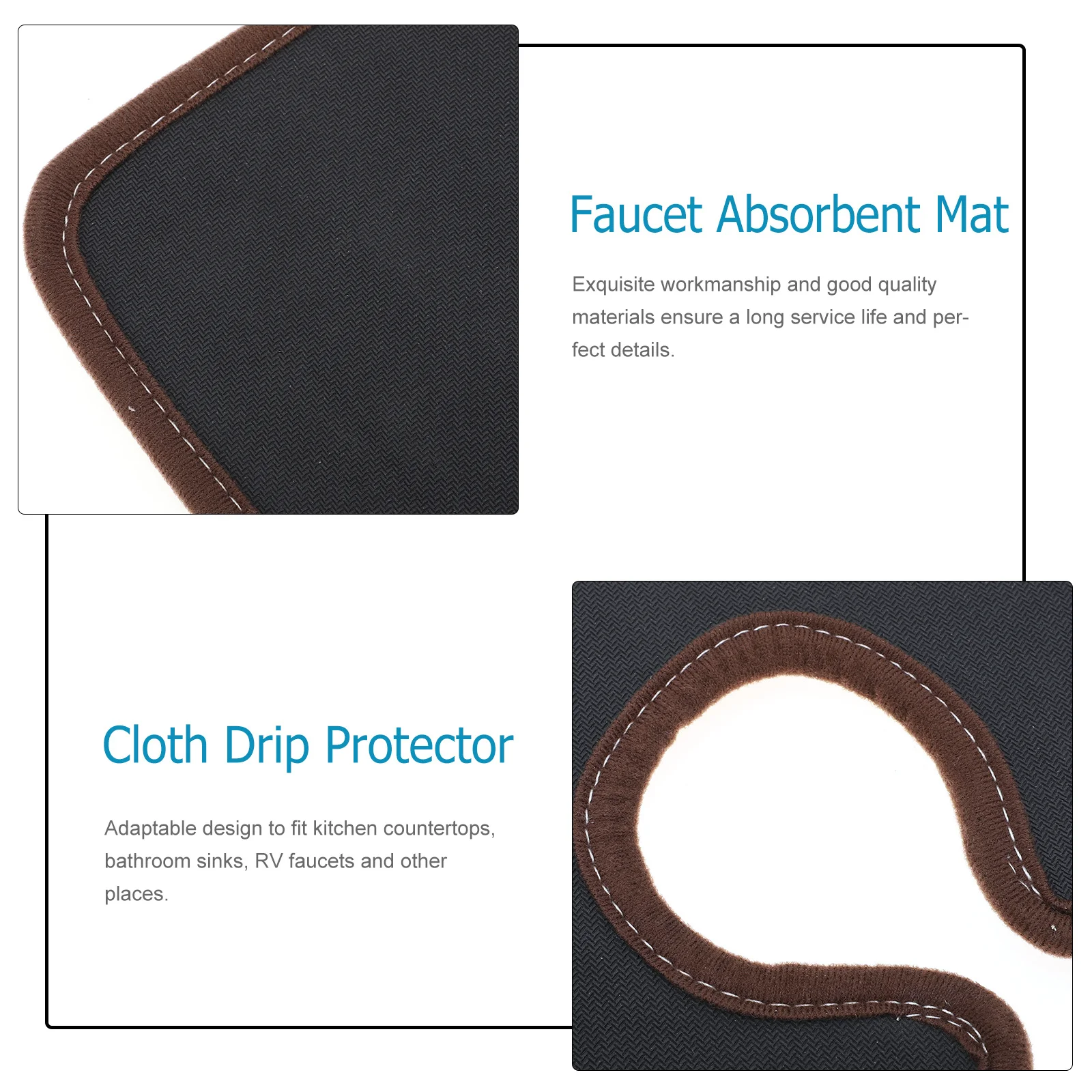 

Faucet Absorbent Mat Heavy Duty Linen Rubber Water Stains Prevent Pad For Kitchen Sink Backsplash Guard Dish Drying Mat