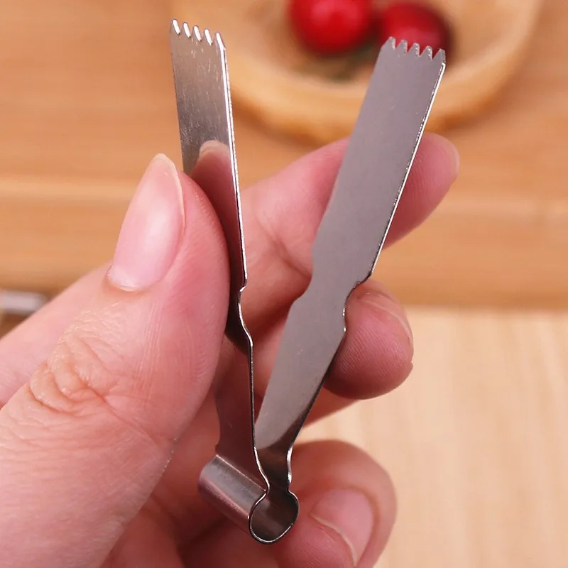 1pc Stainless Steel Pastry Clamp - Multipurpose Walnut Crisp Clip,Peanut Crisp&Bun Mold,Food-Safe Kitchen Tongs for Baking Tools