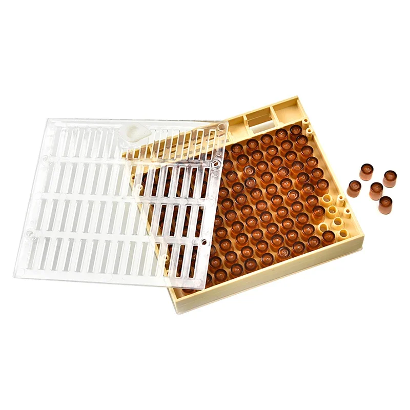 Queen Rearing System Cultivating Box 120pcs Plastic Bee Cell Cups Cupkit Queen Cage Beekeeping Tools Equipment Set