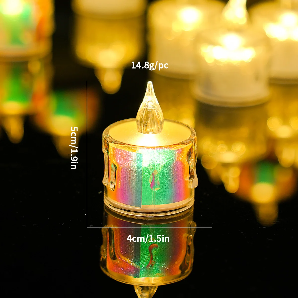 12/24/48 шт. светодиодные свечи, беспламенное акриловое стекло, мерцающая батарея, поддельная чайная свеча для свадебной вечеринки, рождественский домашний декор