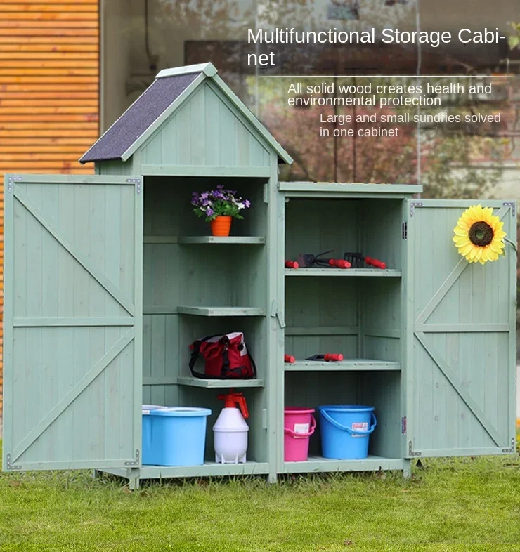 

Outdoor storage cabinet, tool room, garden debris sorting box, waterproof and sunscreen yard storage rack, balcony shoe cabinet