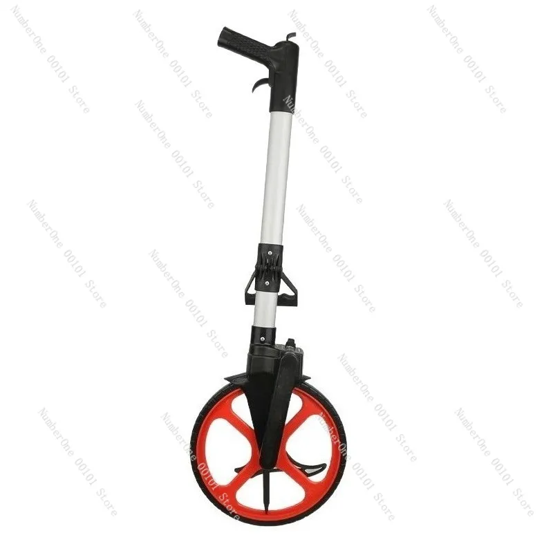 

Hand-Pushed Distance Measuring Wheel, Road Measuring Instrument with Brake, Engineering Roller Ruler, Large Mechanical Wheel