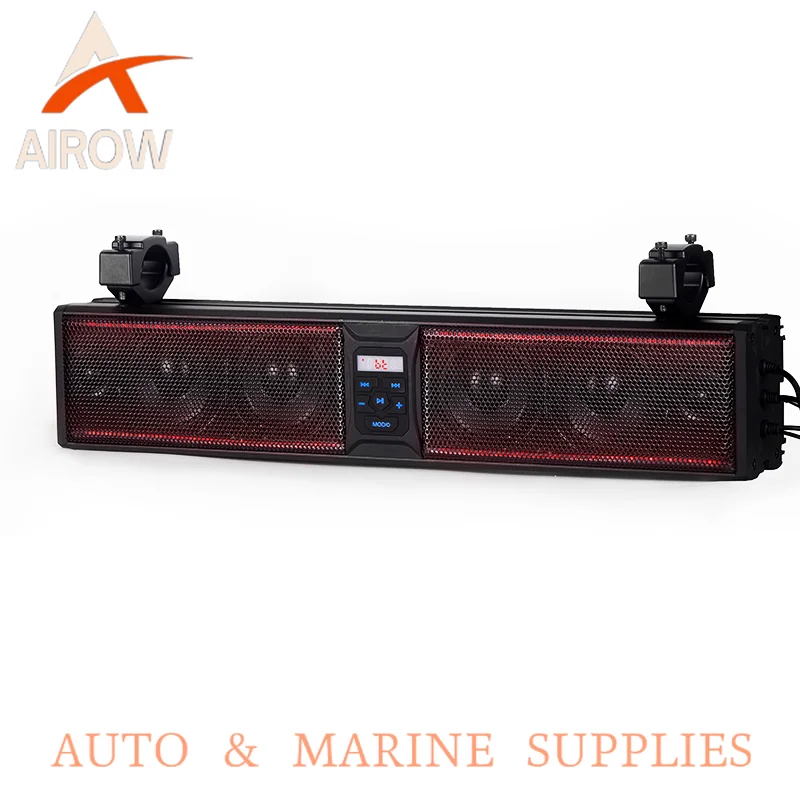 Airow auto Best New Sound bar Audio Systems Marine Custom Universal Roofs BT Overhead 6 Speakers Packages Anti-theft Waterproof