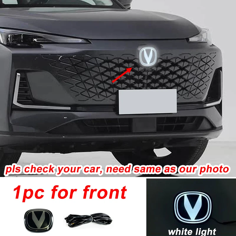 

UNI S для Changan Cs55plus G3 2025 2026, передняя и задняя светодиодная эмблема