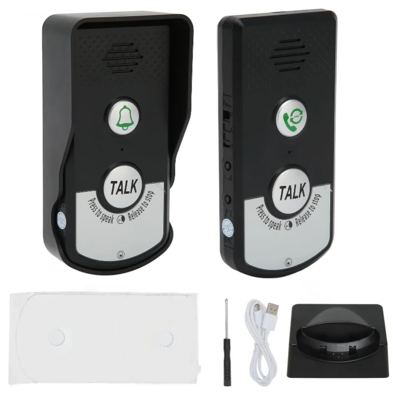 Intercomunicadores Inalámbricos de Largo Alcance, Timbre de Voz con Intercomunicador, IP54 Resistente al Agua, para Casa y Hotel