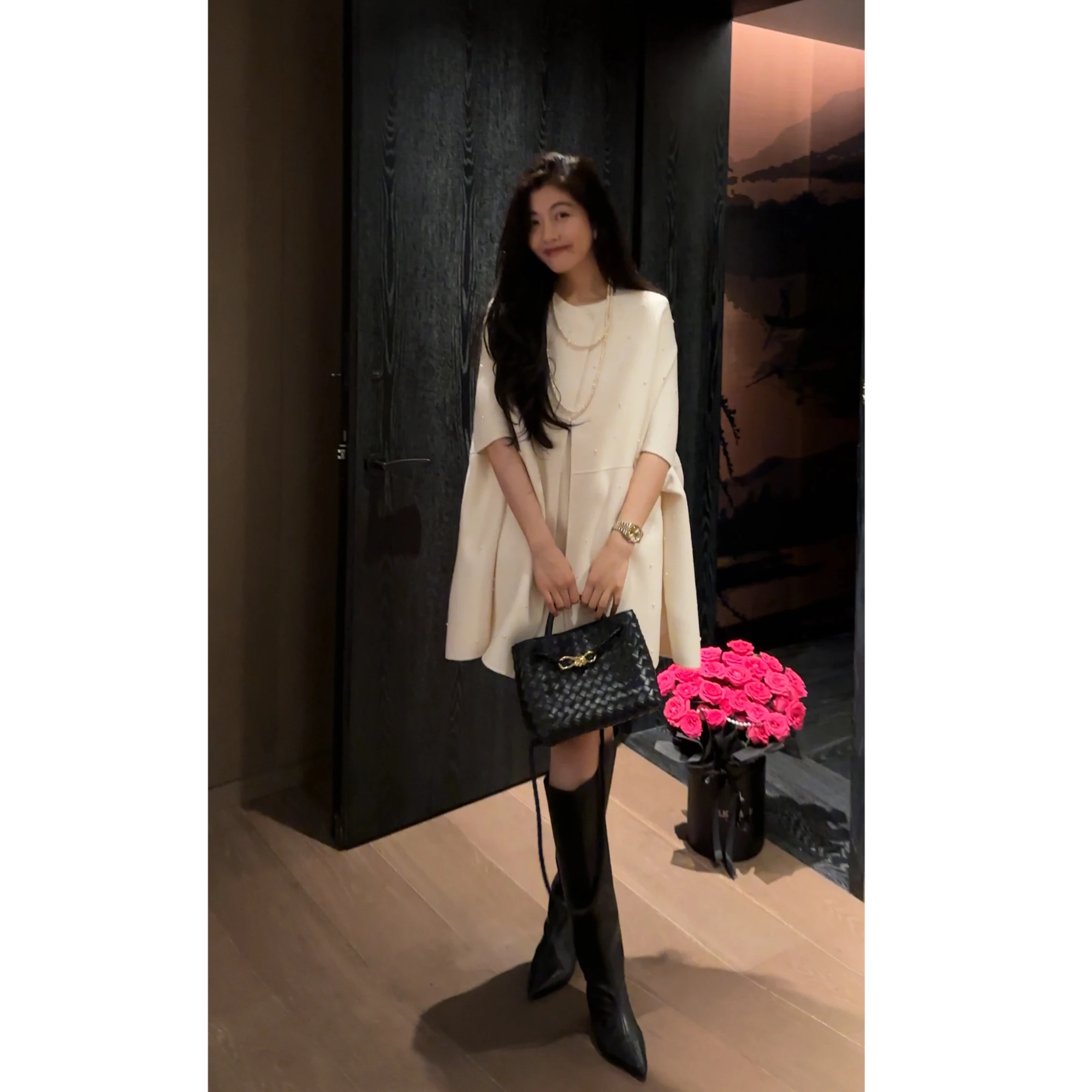 

Ele NCOU Nicole 00% Wool Suit Autumn New Sle Faionable Agel Classy Woolen Set Women's Traditional Chinese Costume