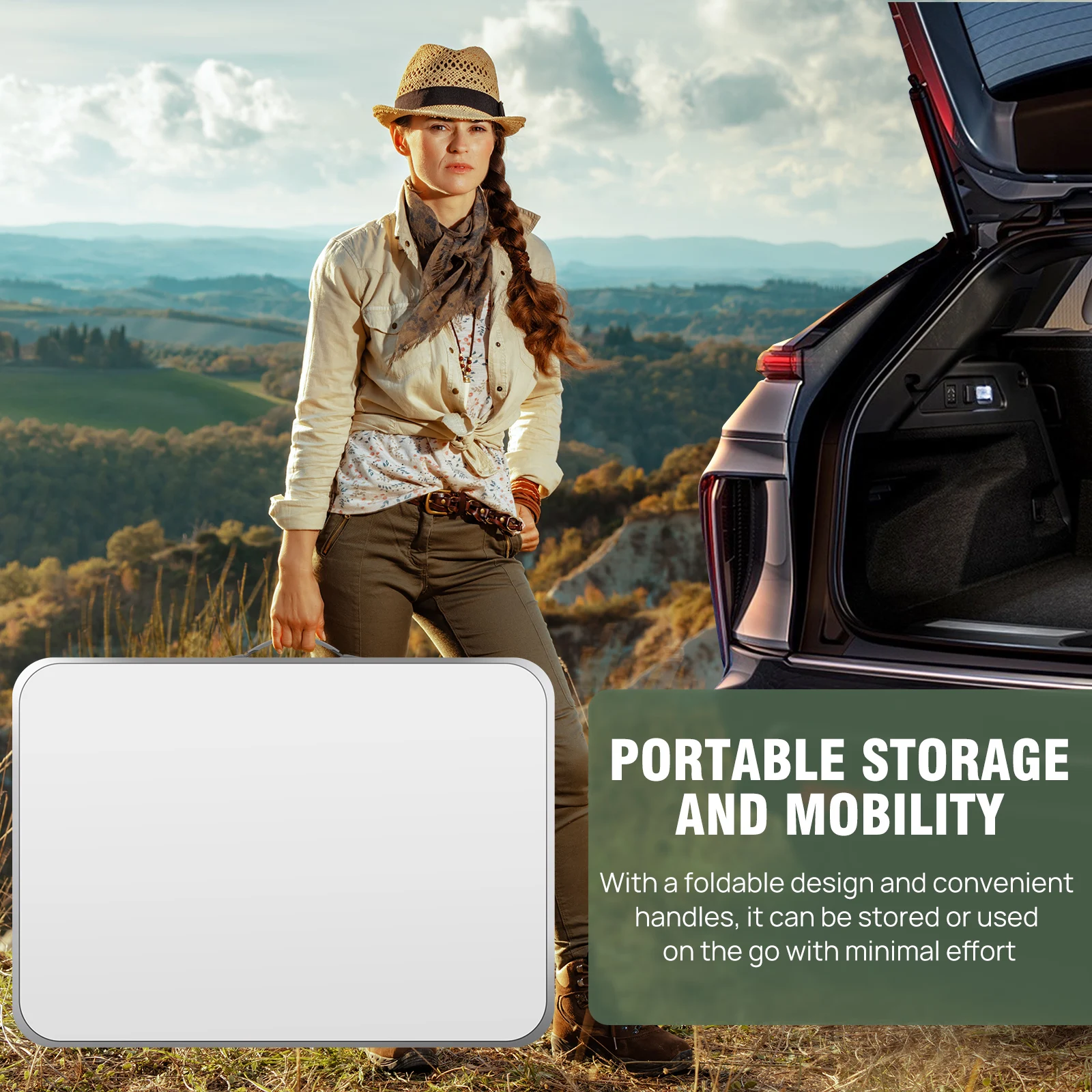 طاولة قابلة للطي طاولة تخييم للحفلات طاولة عربة جاردون طاولة القهوة طاولة طعام محمولة قابلة للطي طاولة العمل في الهواء الطلق 75x55x70cm