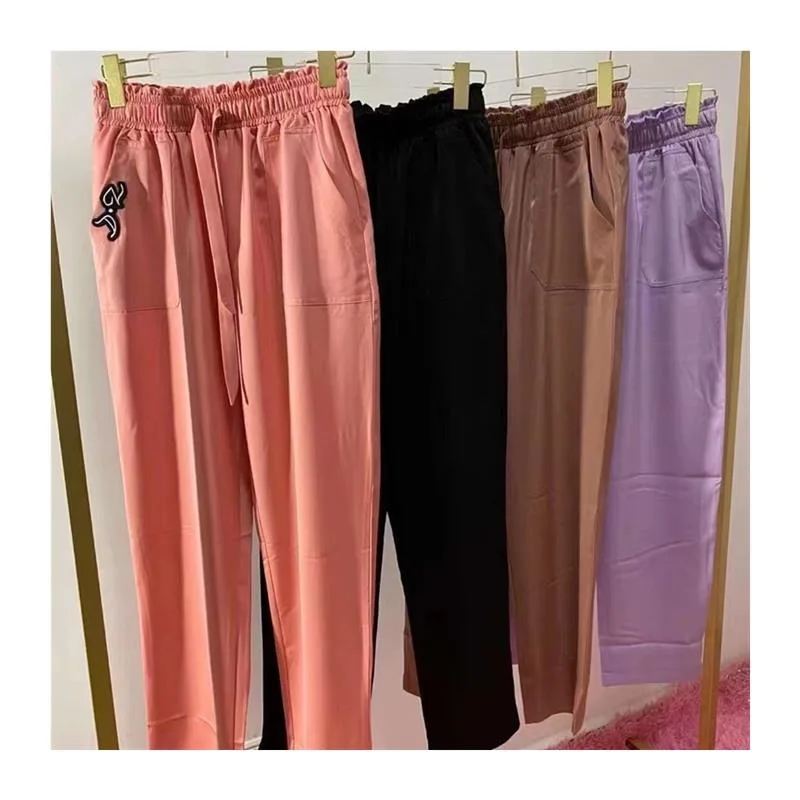 customized Latin dance outfit lightweight drawstring elastic band sports pants comfortable for daily dance practice