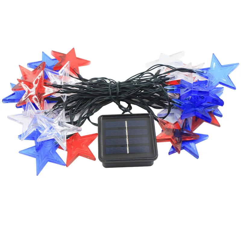 Leds Solar String Lights For Outdoor Acrylic Stars Lights Waterproof Holiday String Light For Garden Patio Landscape 100