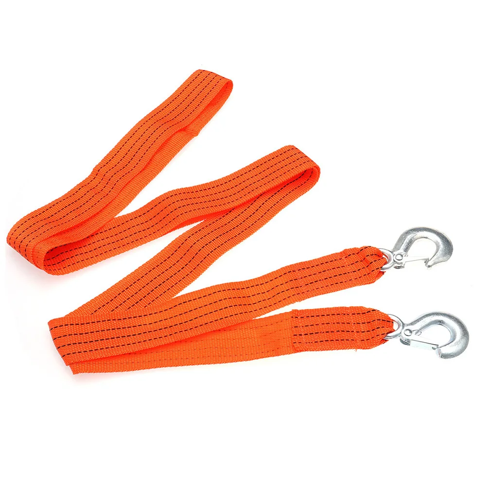 

4-метровый 3-тонный автомобильный трос для прицепа, флуоресцентный нейлоновый буксирный трос, сверхмощный трос лебедки, прочный комплект для восстановления на открытом воздухе