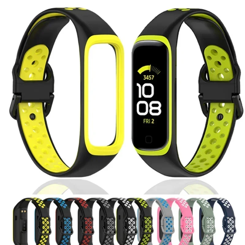 Silikon-Sportarmband für Samsung Galaxy Fit 2 Smart Band Ersatzarmband für Galaxy Fit 2 SM-R220 Armband
