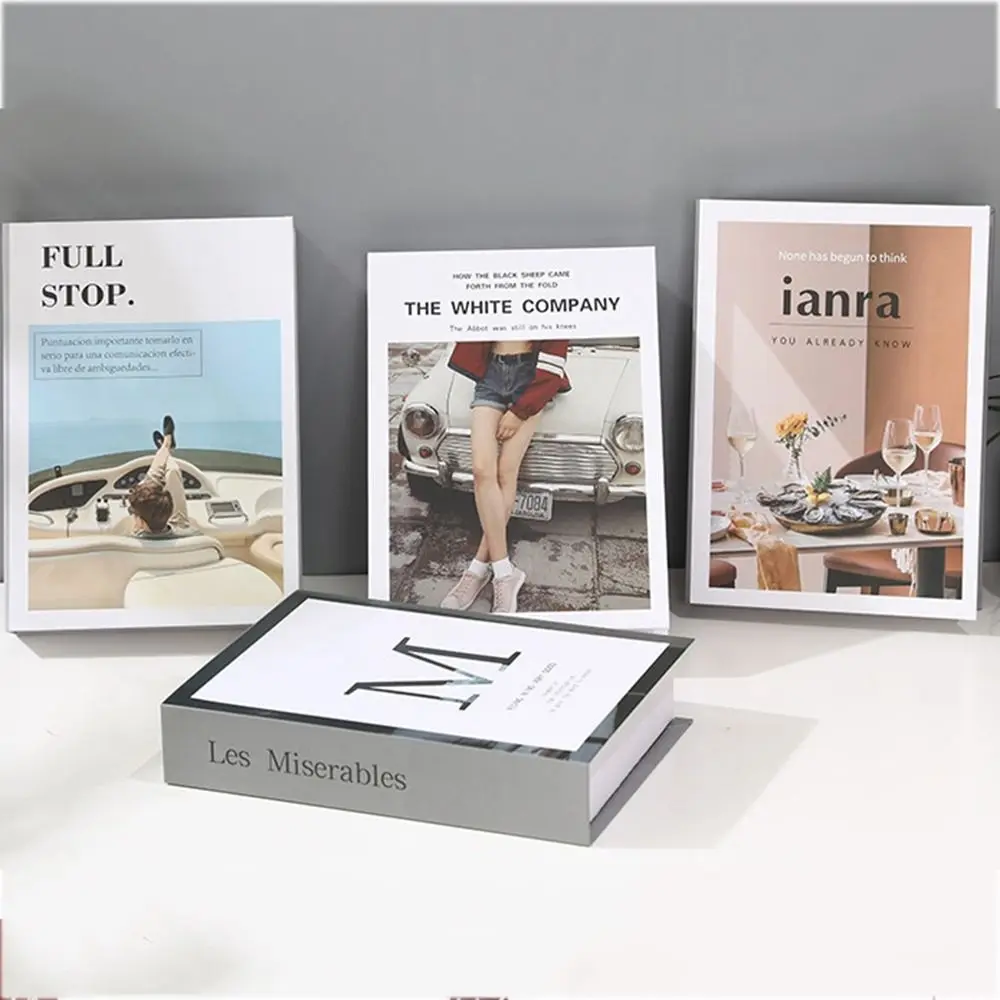 Simple Foldable Fake Book Modern Thicken Simulation English Book 3D Nordic Desktop Book Ornaments Office