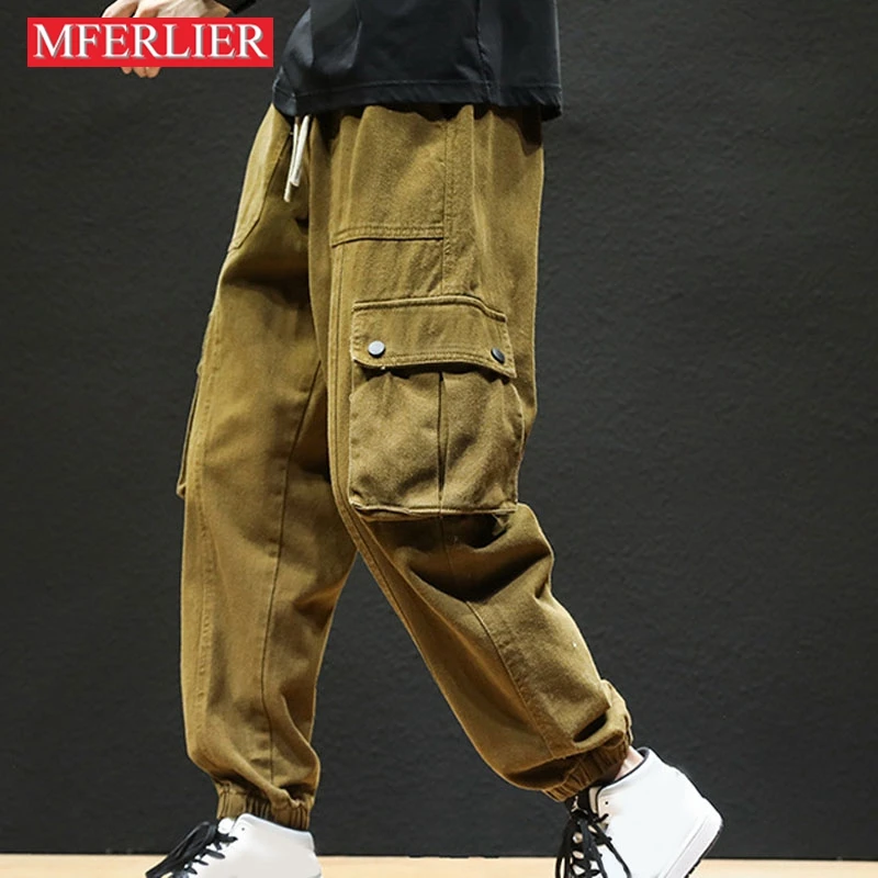 

Summer Spring Large Size Cargo Pants For Men 145kg 8XL 7XL Cotton Loose Long Pants