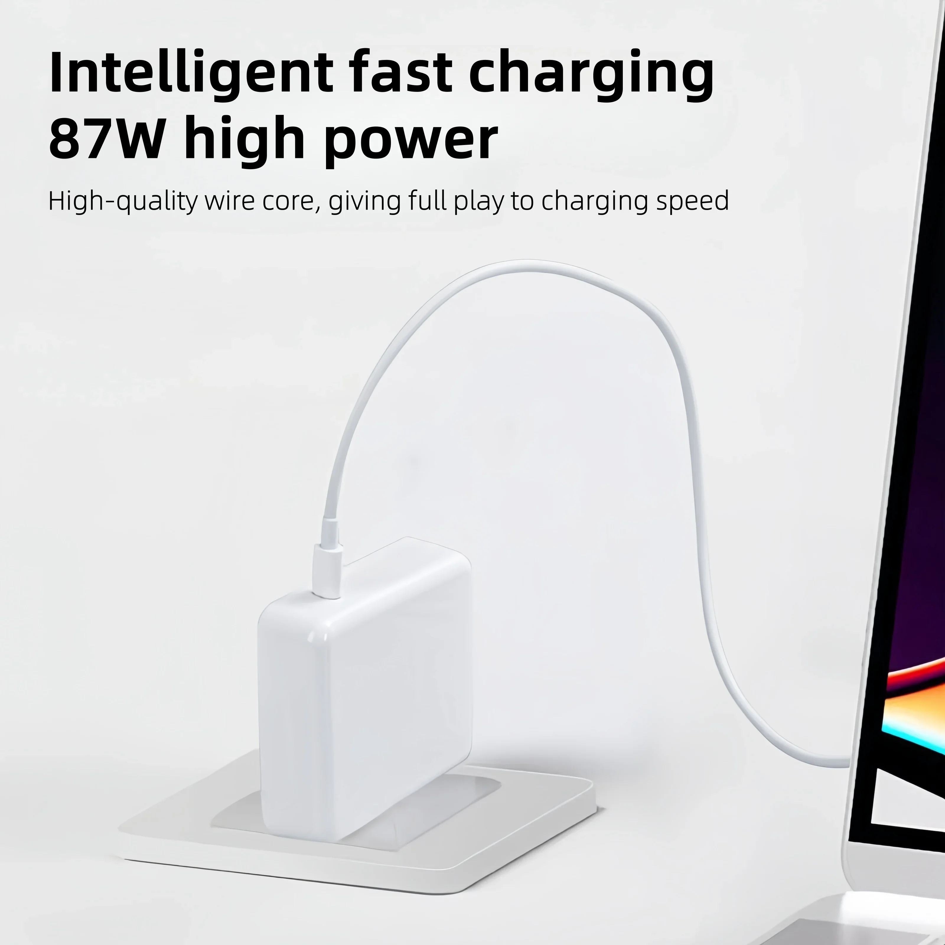شاحن USB-C سريع 87 وات لجهاز MacBook Pro A1707 A1990 A1719، PD3.0 QC4.0 PPS محول الشحن، CE، FCC | شحن آمن وسريع #4