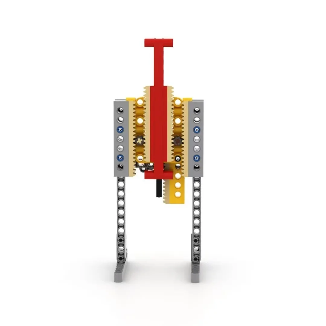 4358 Small Particle Technology Gear Mechanical Model Assembly Multi segment Rack Expansion Mechanism Assembly Building Block Toy