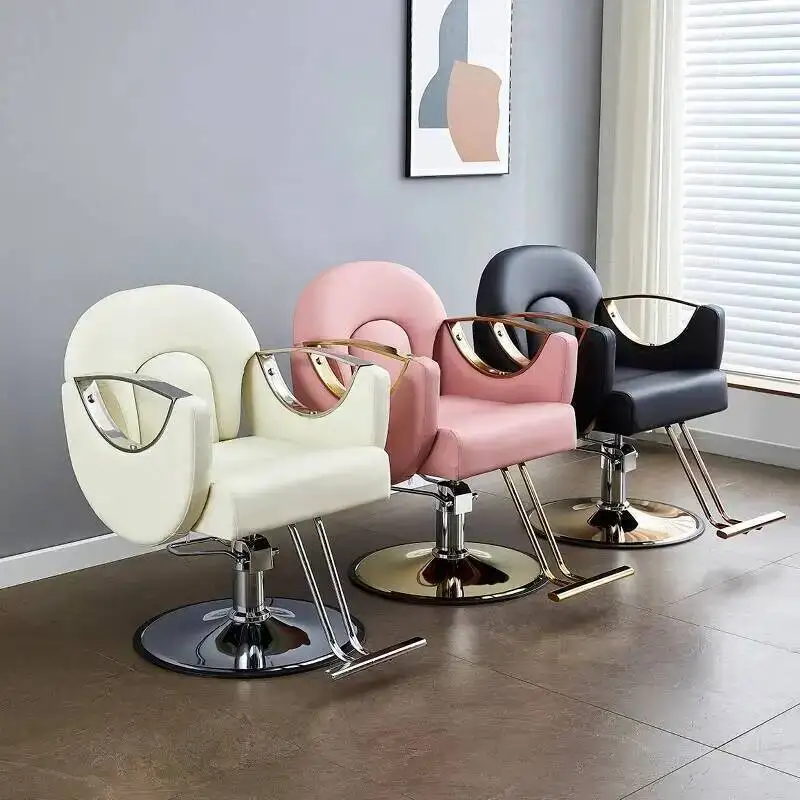 

Lifter Professional Luxury Barber Men Personalized Chair Lash Hair Salon Chair Gold Free Shipping Cadeiras Salon Furniture