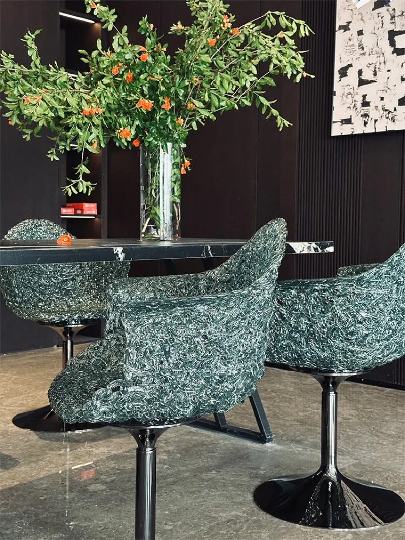 New Petal Chair High-end Light Luxury Dining Chair Nakajima Platform Lifting Bar Chair Art