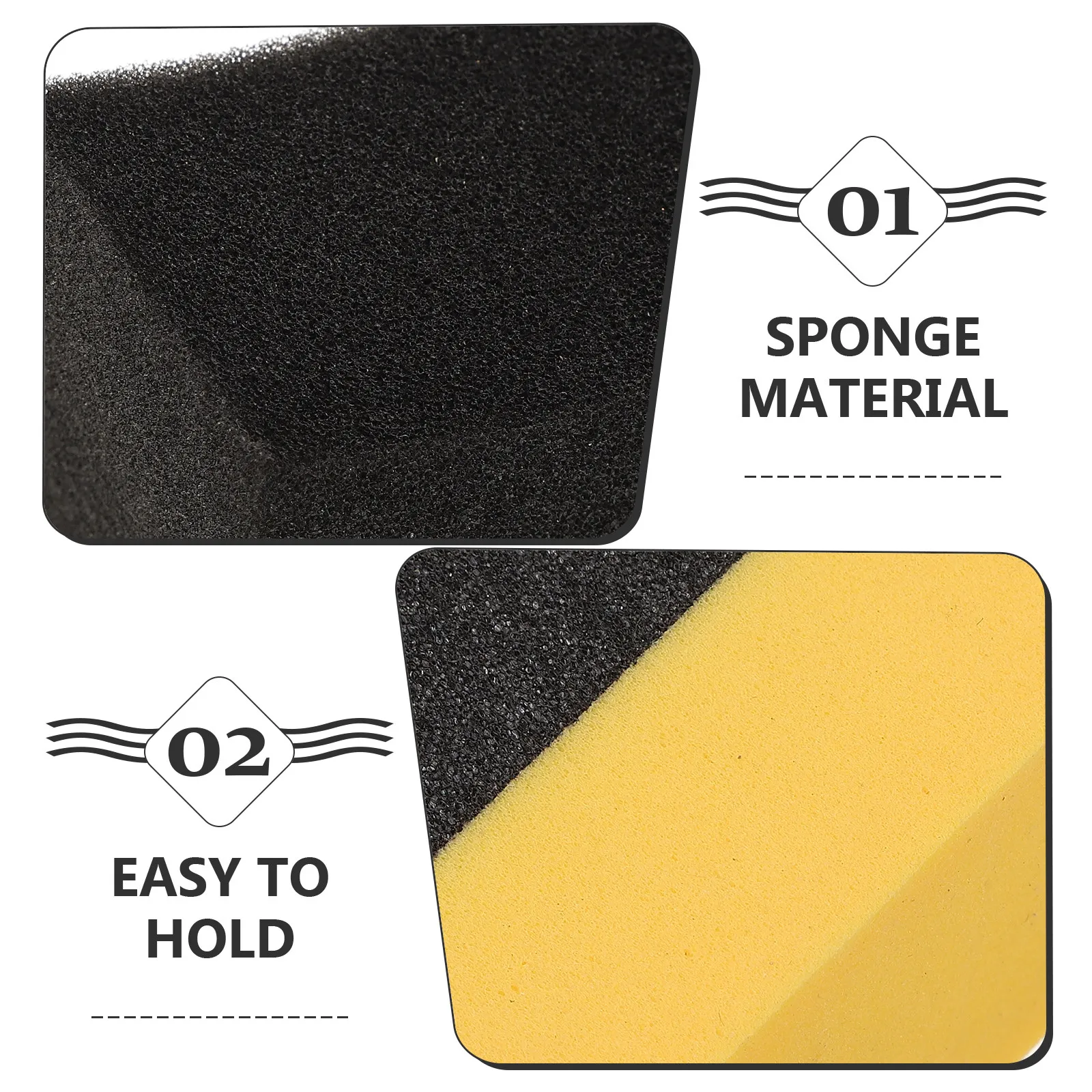 2 Pcs Sponges Car Wax Kit Applicator Brush Pad Stuff Cleaning Pads Polishing Tool view 4