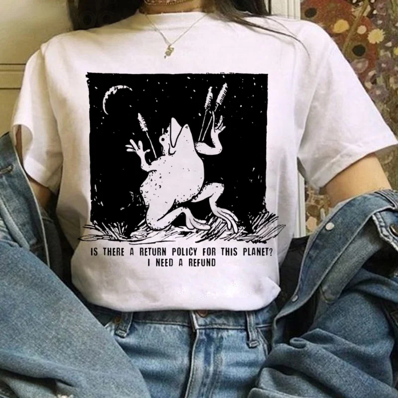 

Ретро модная белая футболка с принтом, милая женская футболка с рисунком из мультфильма, летняя обычная женская повседневная универсальная одежда, топ