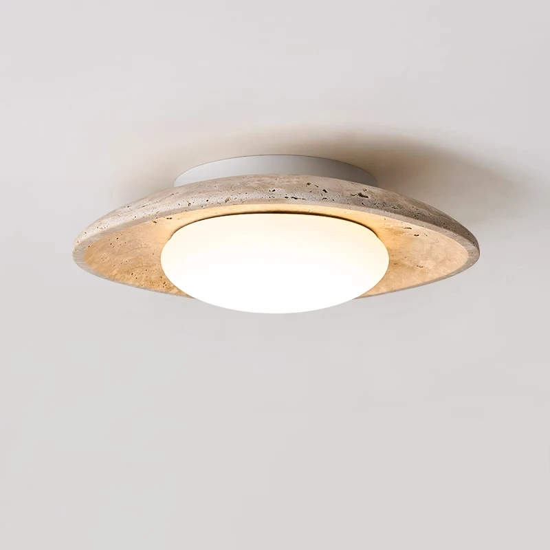 

Interior Bath room Aisle Balcony Cloakroom Light Oval Marble Wood Led Home Decor Ceiling Lamp ZY-217