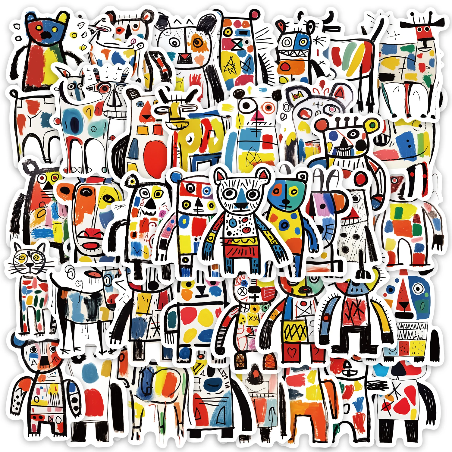 

50 шт. абстрактные наклейки DIY чехлы для телефонов чашки для ноутбуков термос игрушечные наклейки