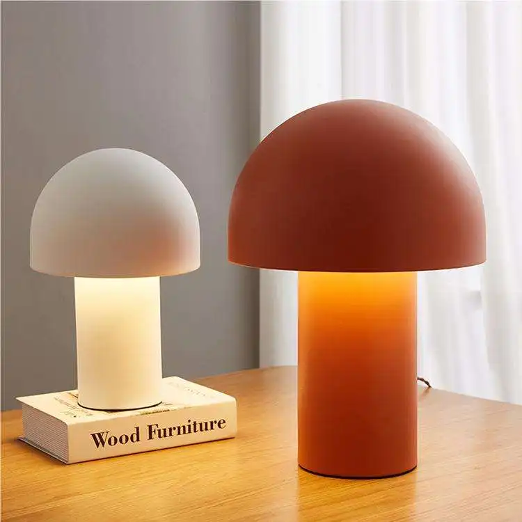 

Nordic Beside Touch INS Modern Simple Orange Living Room Iron Mushroom Umbrella Table Lamp