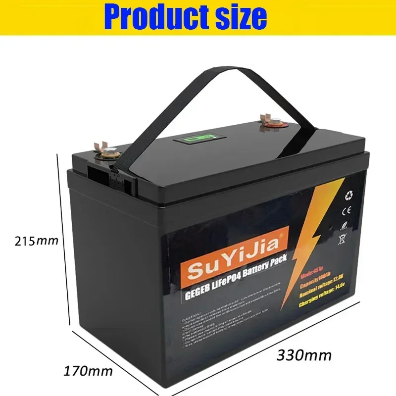 SUYIJIA Lifepo4 Batteria al litio 12V100Ah per veicoli fuoristrada e carrelli da golf Batterie a energia solare e eolica Lifepo4 4000 cicli