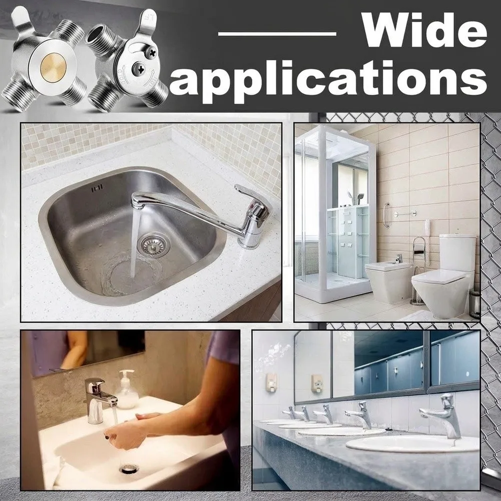 Hot Cold Water Mixer Valve with 3/8 x 3/8 x 3/8 Inch Compression Connections for Under Sink Installation in For Bathrooms