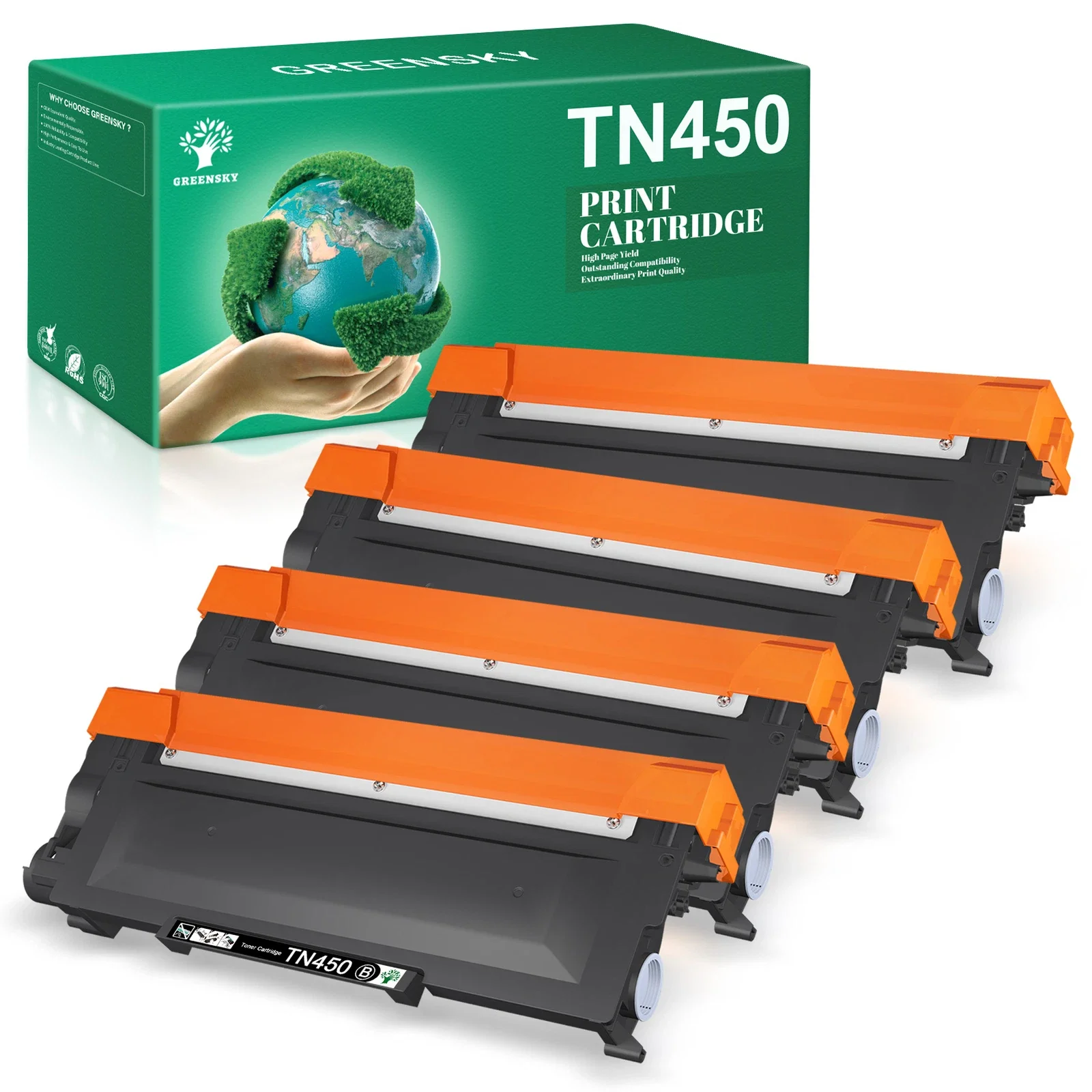 

4 Pack TN450 TN420 HY Toner For Brother HL-2270DW HL-2280DW 2230 2240 MFC-7360N