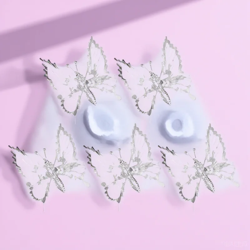 

5 Pcs Clips Duckbill Hair Accessories Barrettes for Tie Teens Women Women's Butterfly Hairpin Silver