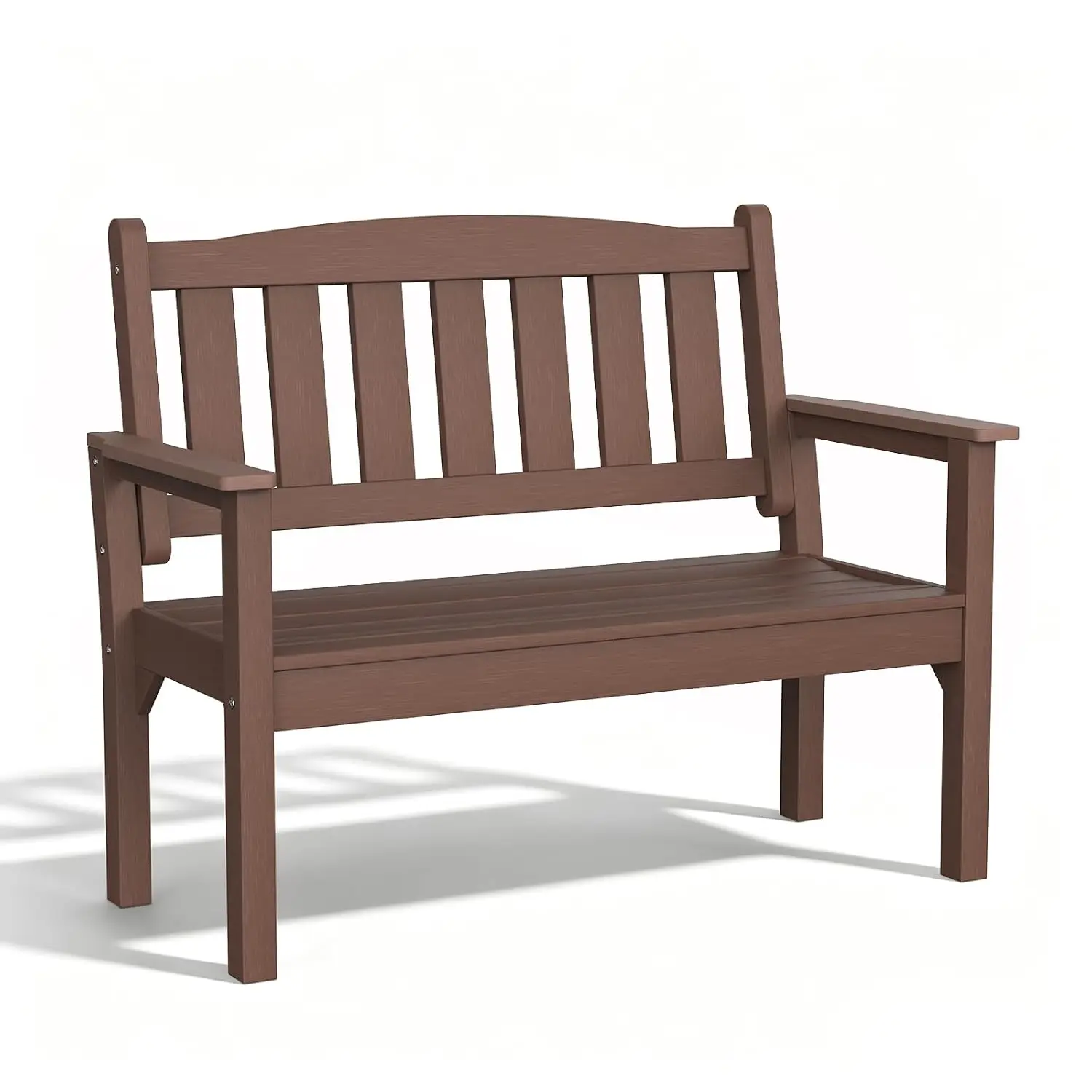 Poly Lumber Garden Bench 700 Lbs, Weatherproof Rot-Resistant Patio Seating for Park Porch Balcony, Customized