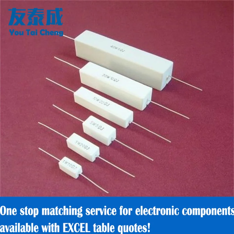 5PCS,DIP Cement Type Resistors 20W 5% 1.2KΩ 1.5KΩ 2KΩ 2.7KΩ 3KΩ 3.3KΩ 4.7KΩ 6.8KΩ 7.5KΩ 8.2KΩ 10KΩ 15KΩ 20KΩ 22KΩ 47KΩ 56KΩ 62KΩ