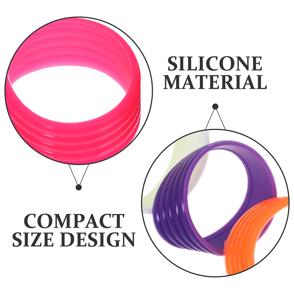 

16Pcs Tennis Racket Grip Bands Reusable Silicone Anti-Slip Bands for Badminton Tennis Overgrip Protector Racket Supplies