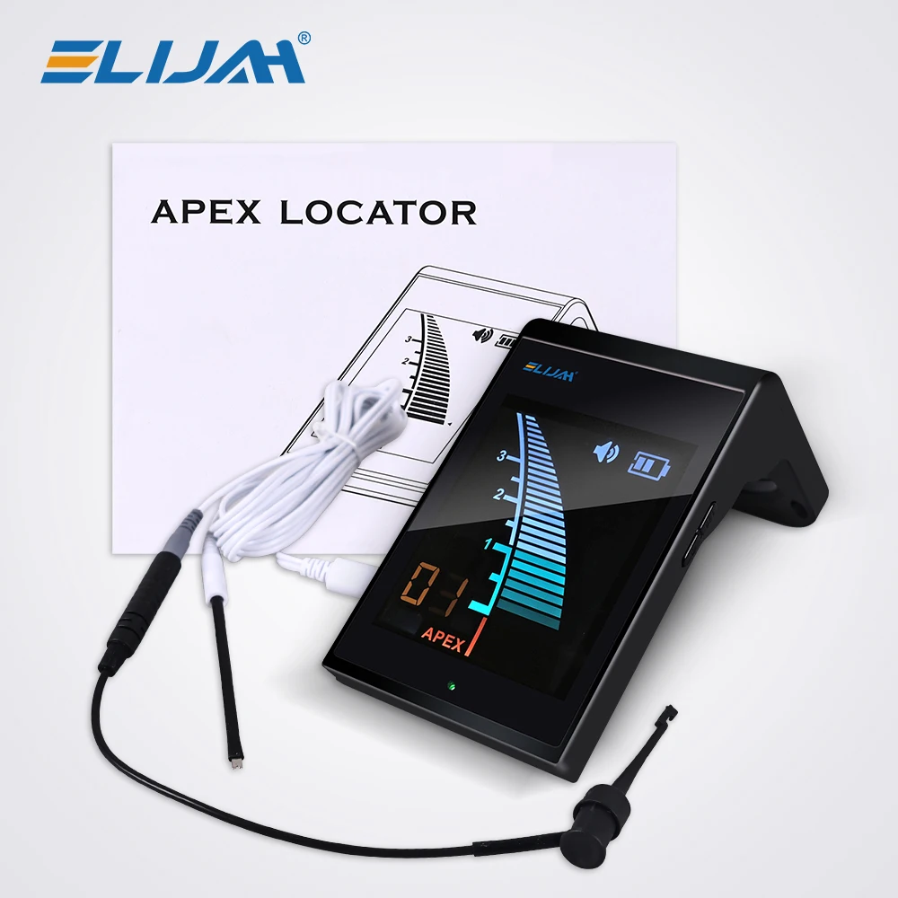 Dental Mini Apex Locator Accurate Root Canal Finder Rechargeable Large Display Sound Alert Portable for Endodontic Treatment