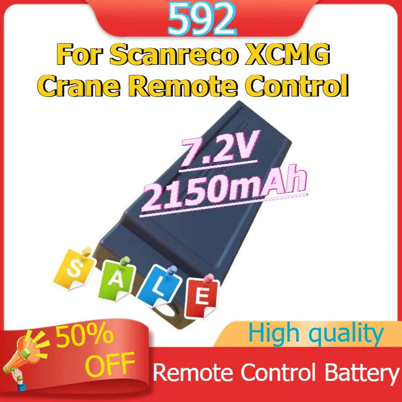

Type 592 590 High-Quality Rechargeable Battery for Scanreco XCMG Crane Remote Control Battery 7.2V 2150mAh