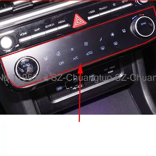 Imagen 2 del producto Protector de pantalla de vidrio templado para Hyundai Tucson 2024 2025, película interior antiarañazos para aire acondicionado de coche