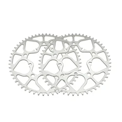 52 54T Spade Chainring Folding Bike Aluminum Alloy BCD130MM Silver Sprocket Chainwheel For Brompton Bicycle