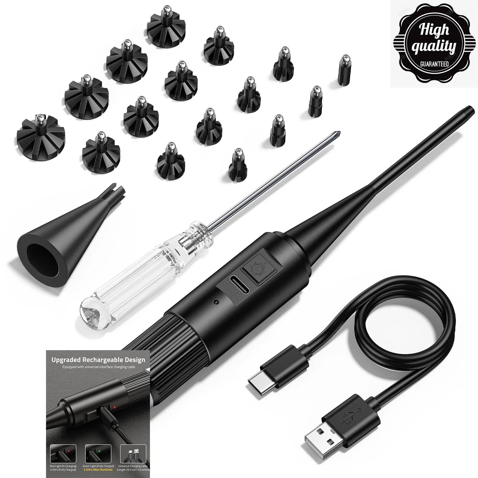 

Fit Rechargeable Bore Sight Kit Red For 17 to 12GA Caliber Hunting Boresighter 16pcs Adapters and Arbor