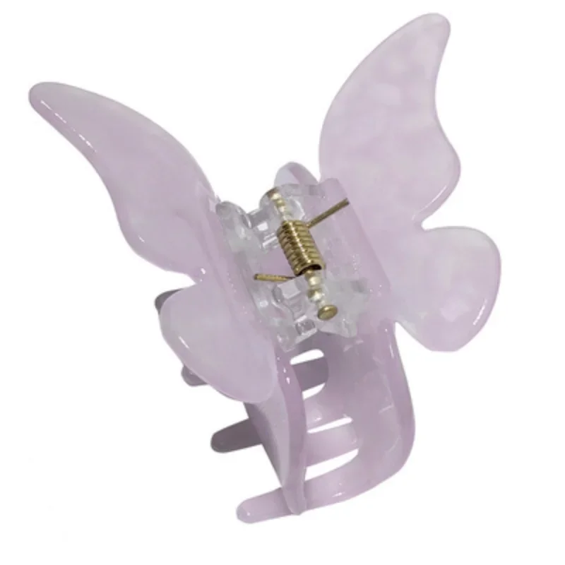 Transparent Clip Purple Butterfly Hairpin Ladies Acrylic Hairpin Sweet Accessories Beauty Styling Tools