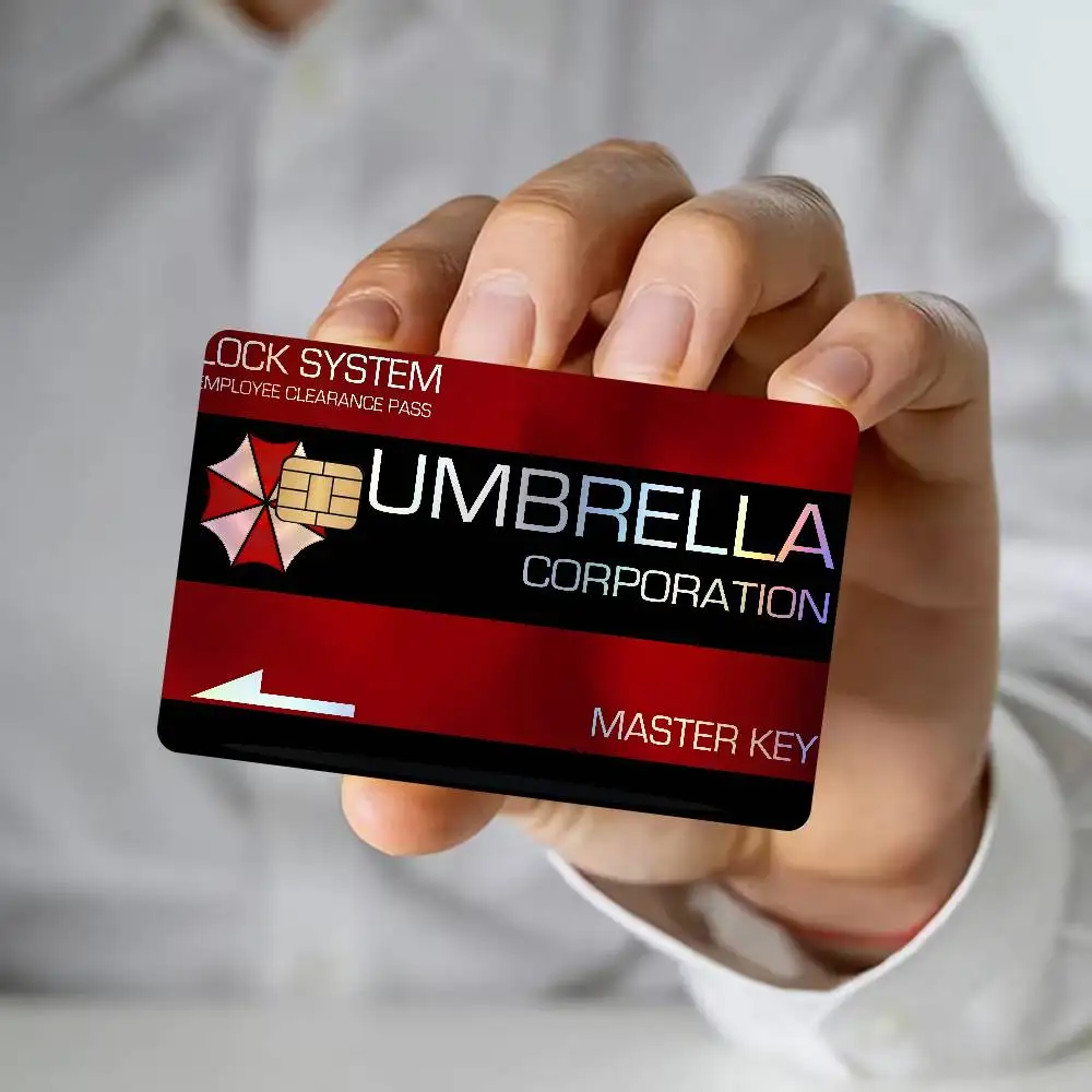 Fashion Umbrella Zombie Trendy Laser Glitter Bank Card Stickers All Match Multi Purpose Use