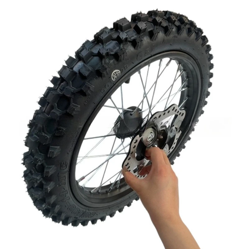 motorcycle mid-to-high race off-road vehicle tire hub wheel front 60/100-14 inch disc brake assembly