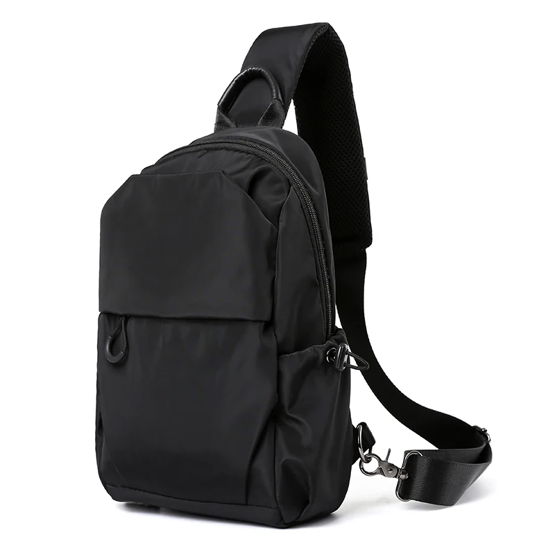 

Men Chest Bag 11inch iPad USB Charing Oxford Waterproof Short Trip Pack for Men 2024 Fashion Antitheft Zipper Durable Sling Bag