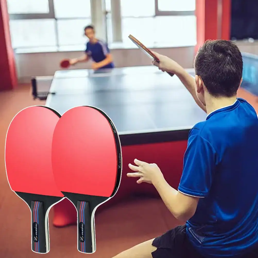 

1/2 шт. профессиональные ракетки для настольного тенниса, 5-звездочный стол с двусторонней сумкой, теннисная резиновая ракетка, весло W0T8