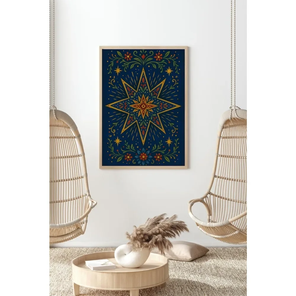 Frameless Celestial Three-person Poster Printing, Sun, Moon and Stars Wall Art, Digital Download, Living Room Bedroom Decoration 5