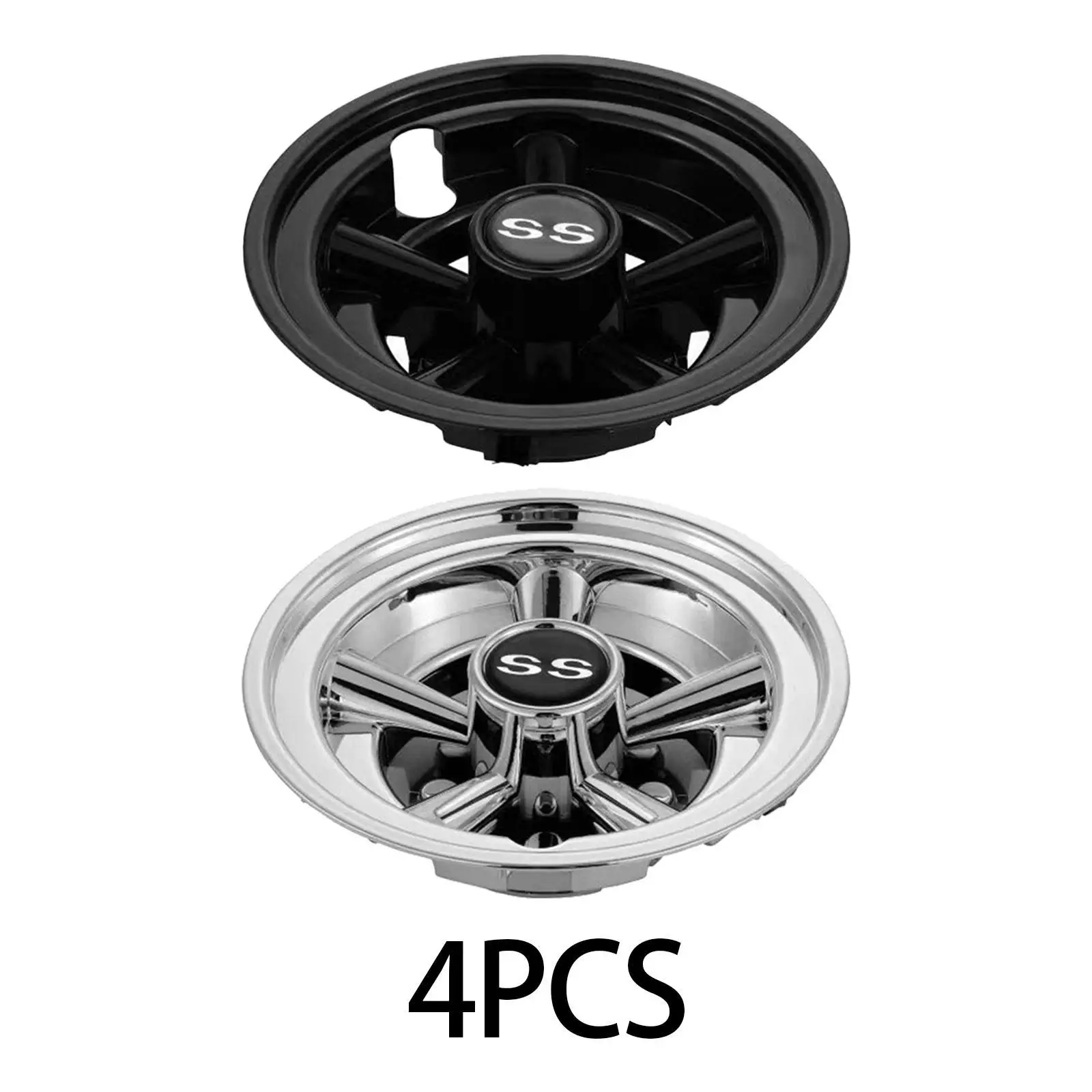 4x Golf Cart Wheel Covers Golf Cart Hub Caps, Lightweight Portable Universal Golf Buggy Wheel Trims for Most Golf Carts