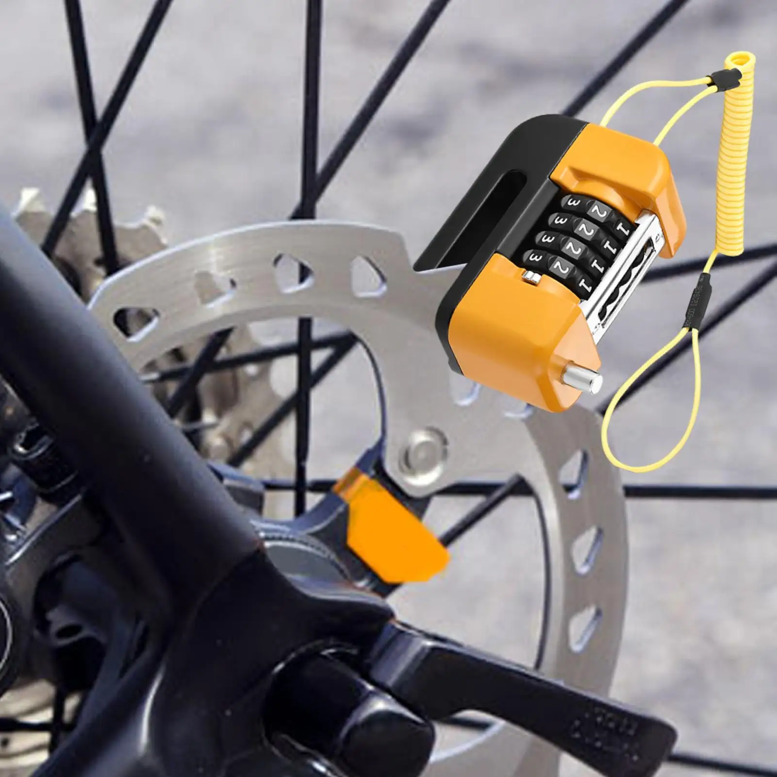 

Anti Theft Bike Brake Lock E-Bike Security Wheel Disc Locks Mountain Road Bicycle combination lock ﻿