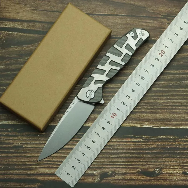 LEMIFSHE F95 F95T M390 Blade Titanium/Carbon Fiber Handle Folding Knife Outdoor Camping Kitchen Survival EDC Tool