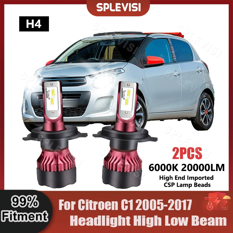 

Replace Headlight High Low Beam Bulbs 20000LM For CITROEN C1 2005 2006 2007 2008 2009 2010 2011 2012 2013 2014 2015 2016 2017