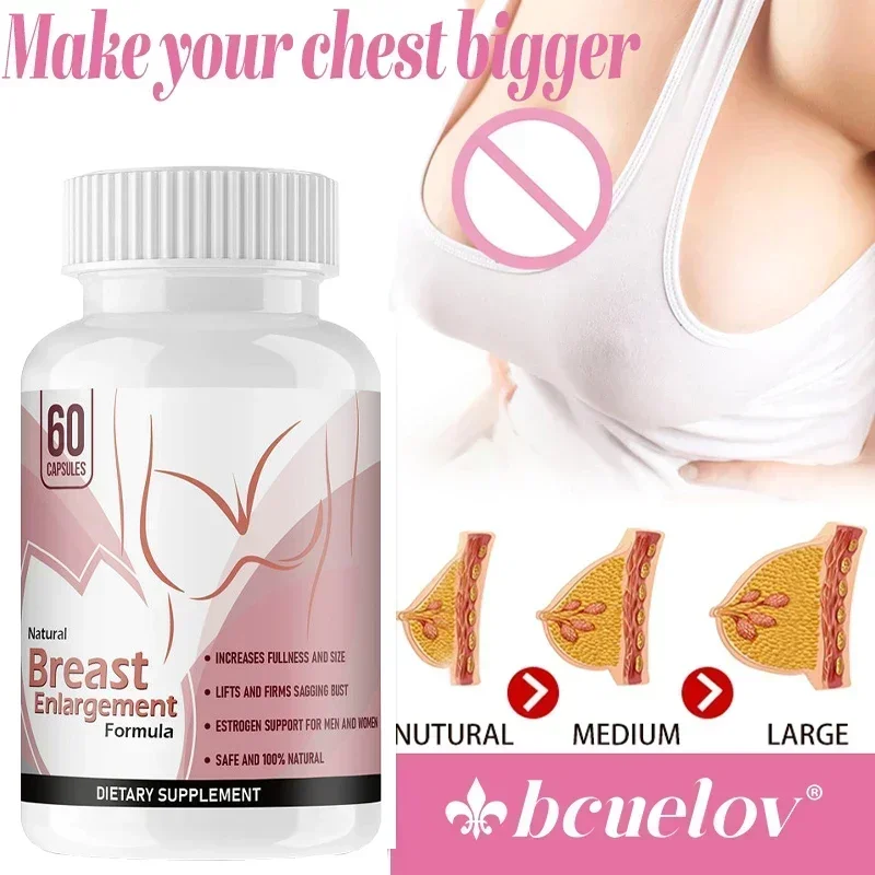 Natural Organic Enlarged Female Breast Size Capsules Plants Pueraria Mirifica Papaya Extract Enhancement Women Hormone Estrogen