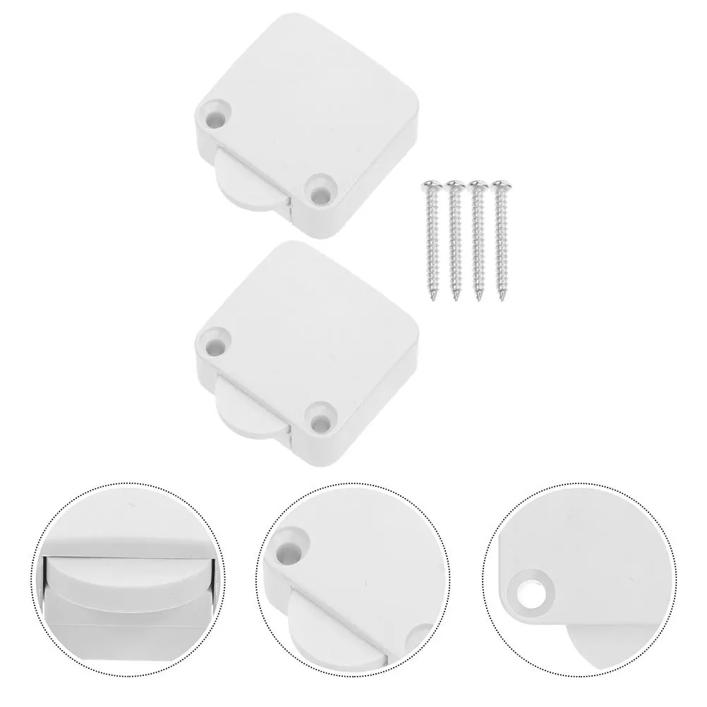

2Pcs Cabinet Light Switch 2A 12V 250V Wardrobe Door Switch for Closet Lights Drawers Pantry On Off Automatic Furniture White